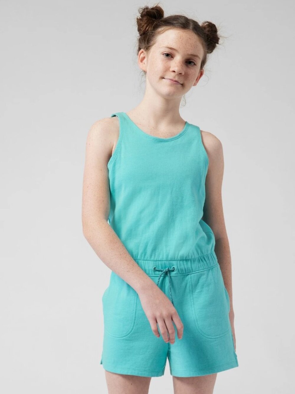 Athleta Girl Blue Sleeveless Romper